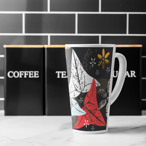 Leaves And Flowers Autumn Pattern Latte Mug
