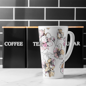 Flower Illustration Latte Mug