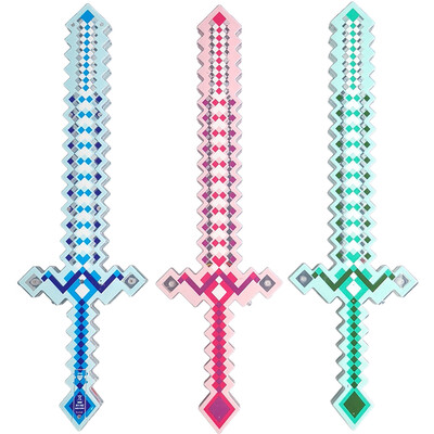 Blue, Pink or Green LED Pixel Sword with Sound