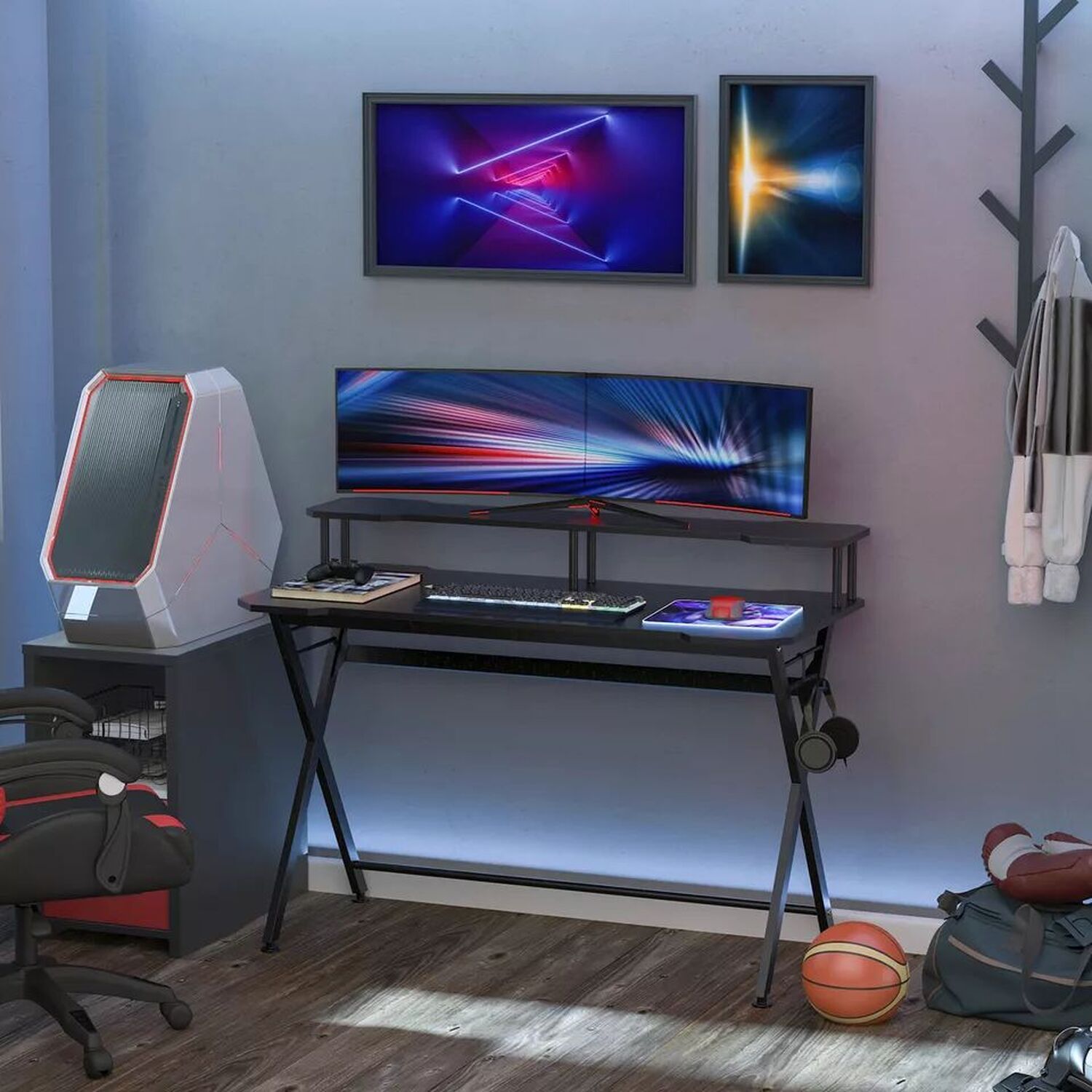 Metal Gaming Desk - Black