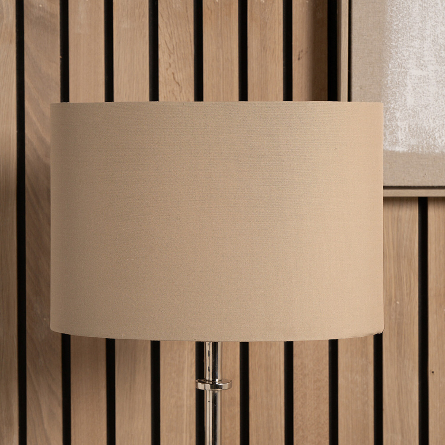 Image of 25cm Oval Poly Cotton Lampshade -&hellip;