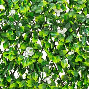 Extendable Trellis Artificial White Flower Screening