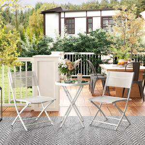 Outsunny 3 Pieces Folding Outdoor Bistro Set