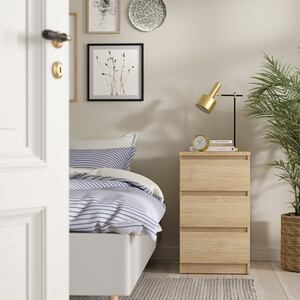Naia 3-Drawer Bedside Table