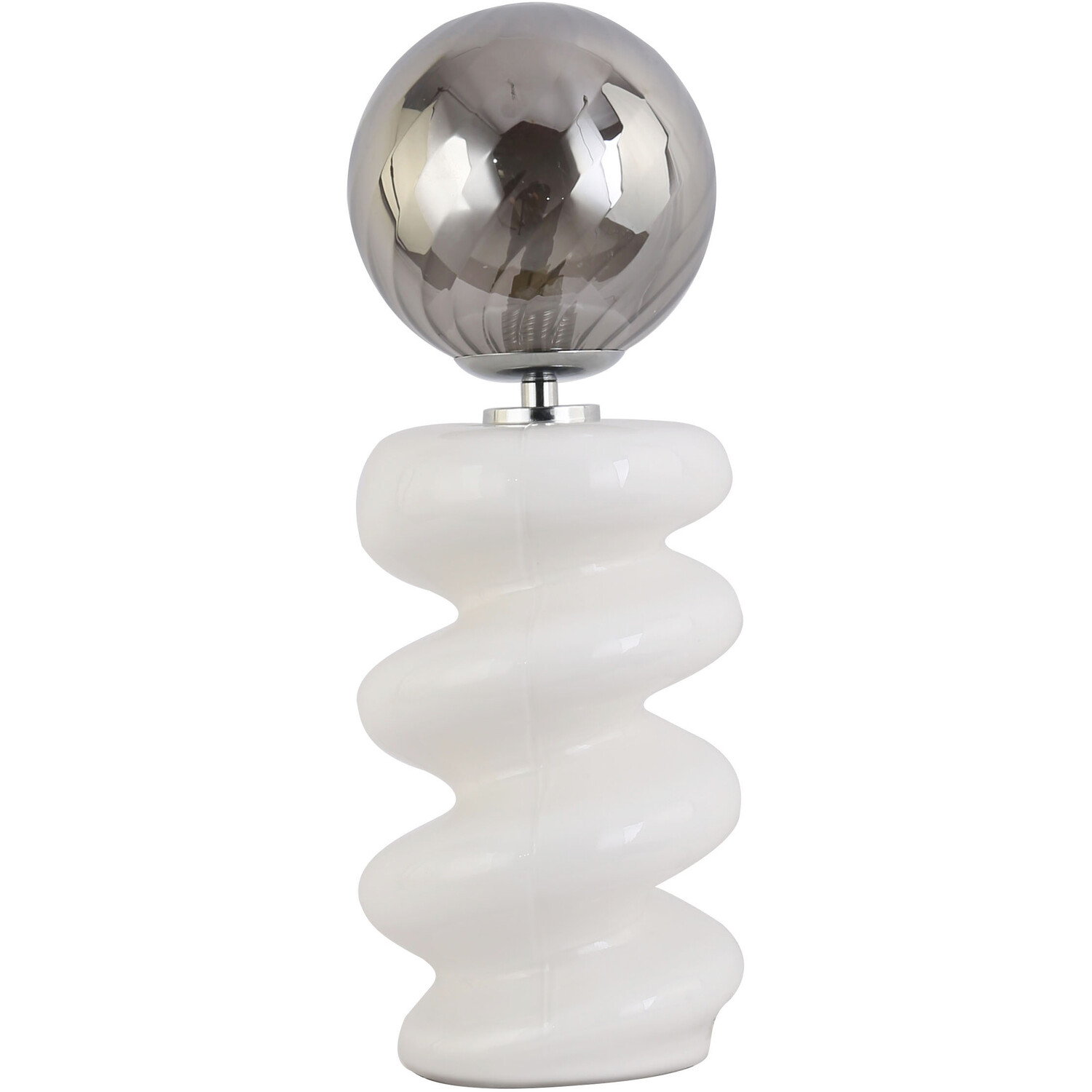 Penny Table Lamp - White And Smoke