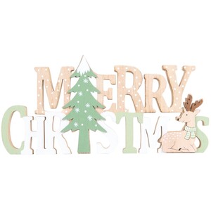 Wooden Merry Christmas Decoration