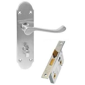Epsom Bathroom Door Handles with Mortise Lock
