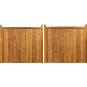 Iroko Highampton Mortise  Tenon Entrance Gates (Pair)