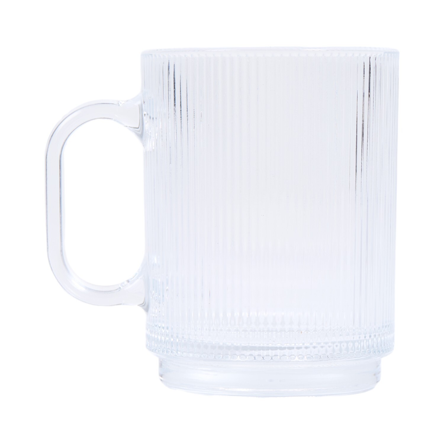 Image of Clear Ribbed Mug - Clear