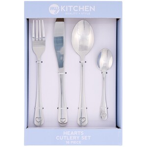 16 Piece Hearts Cutlery Set