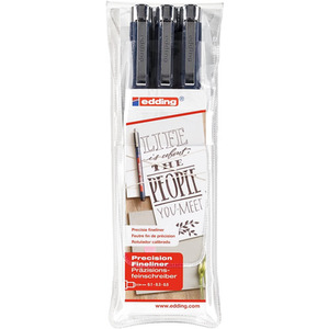 EDDING 1800 PROFIPEN Penna da disegno a punta fine con pigmento - 0,3 mm blu