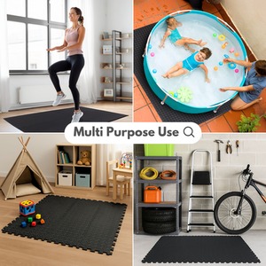 Interlocking EVA Foam Floor Mats - Non Slip Soft Large Tiles for Gym  Garage