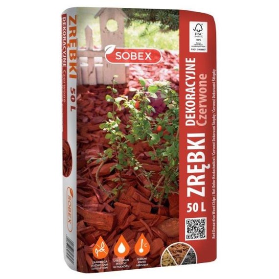 Decorative Red Wood Chips Mulch 50L 