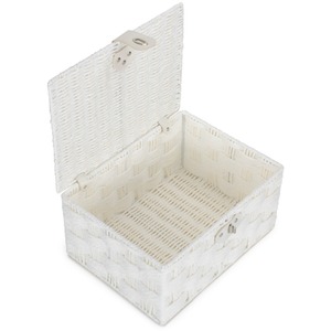 Twisted White Paper Rope Storage Basket