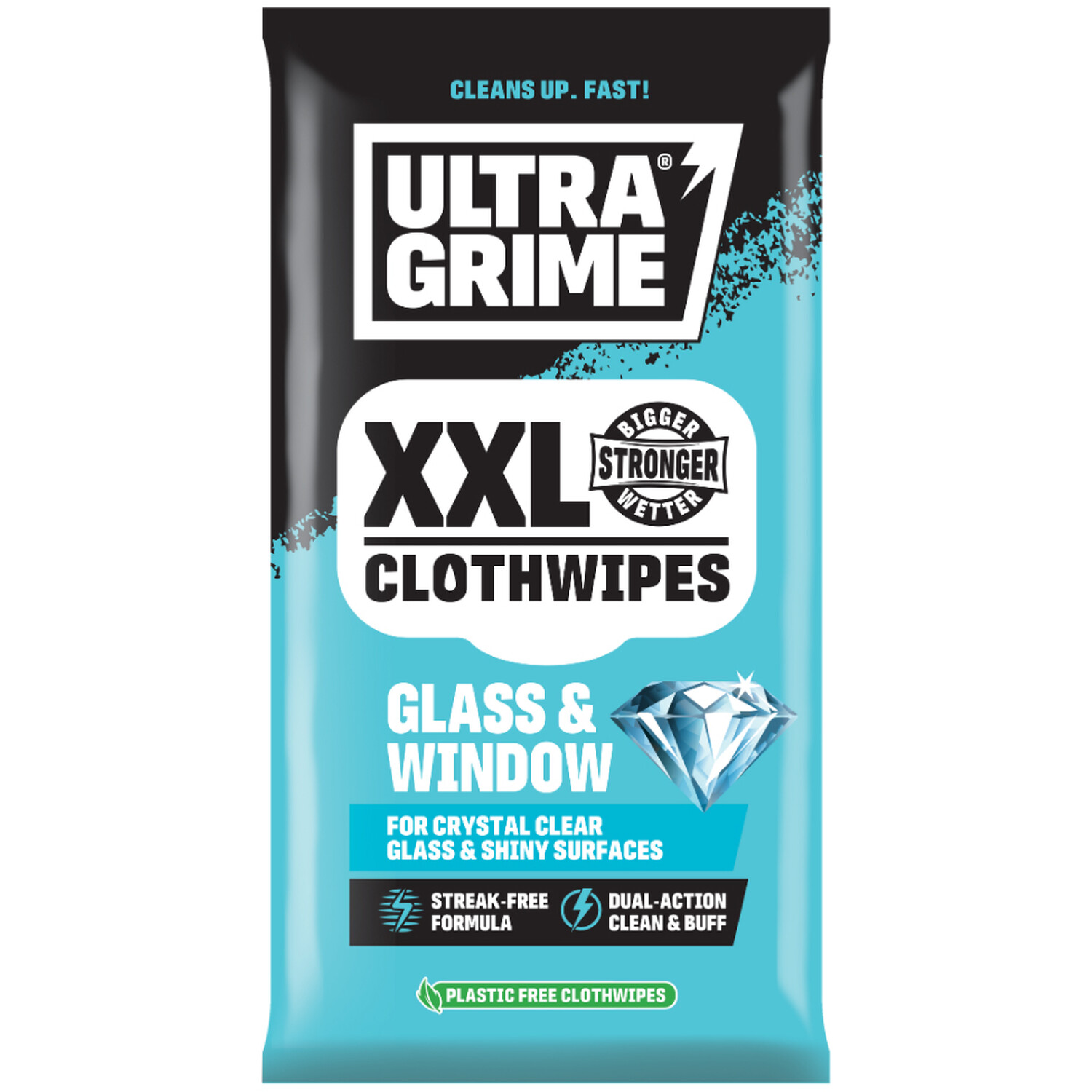 Pack of 20 UltraGrime Glass and Window XXL Wipes