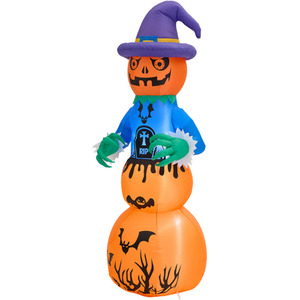 Lifeideas 6FT Halloween Inflatable Pumpkin Ghost with LED