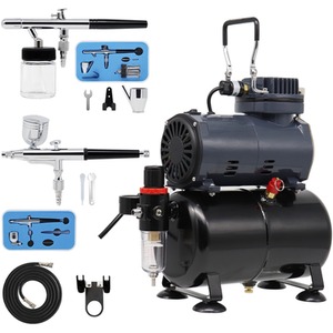 Switzer AS186 Double Action Airbrush Kit Compressor