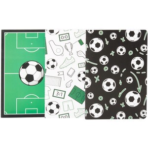 Pack of 3 Football Notebooks
