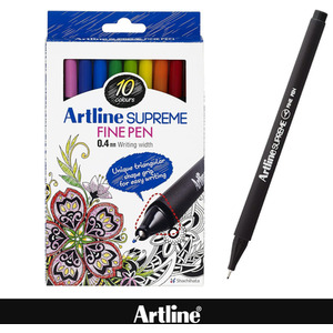 Artline Supreme Fineliner Pens For Technical Drawing Pack of 10