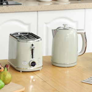 HOMCOM 1.7L 3000W Rapid Boil Kettle and Toaster Set 800-286V70GY