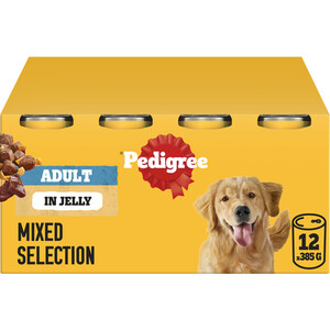 Pack of 12 Pedigree Mixed Selection in Jelly Cans
