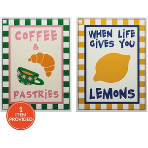 Graphic Slogan Framed Art