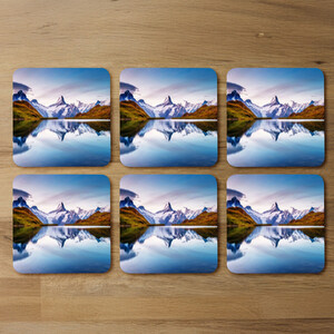 Panoramic view of the Mt. Schreckhorn and Wetterhorn Designer Coaster Set
