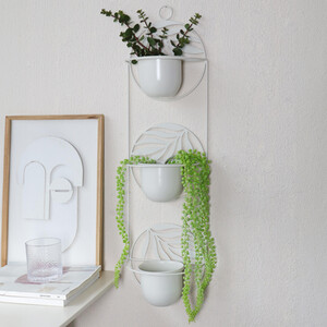 3 Pot Metal Wall Planter