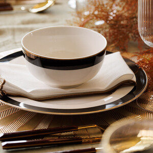 Mikasa Luxe Deco 4-Piece China Dinner Plate Set, 27.5cm