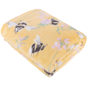 Country Bee Printed Soft Fleece Throw