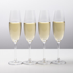 Mikasa Julie Set of Four Flute Glasses, 227ml, Gift Boxed
