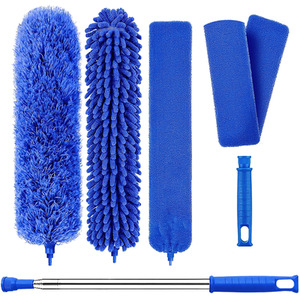 6 Pieces Extendable Microfiber Duster Set Cleaning Kit