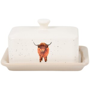 Highland Cow Design Butter Dish