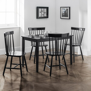 Set Of 4 Torino Black Chairs