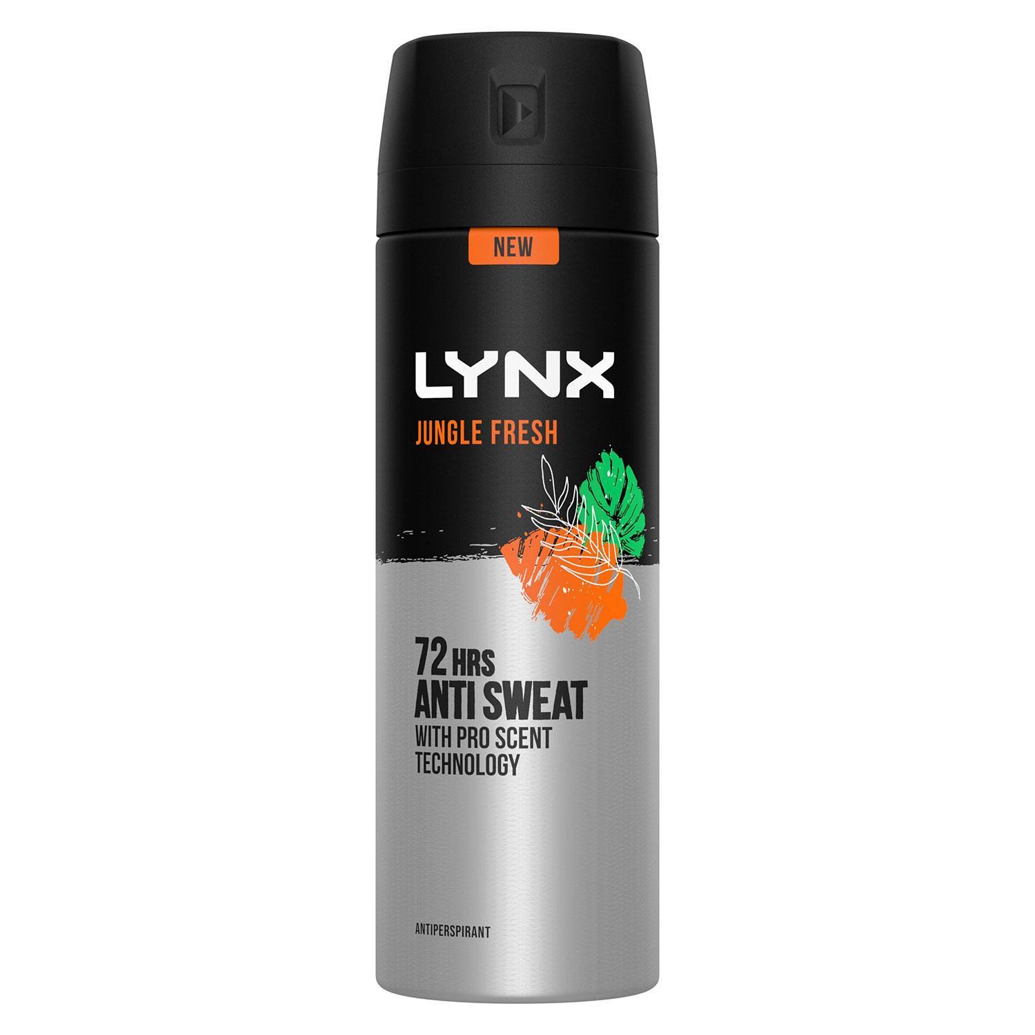 Lynx Jungle Fresh Antiperspirant Spray 72H Protection Deodorant 200ml, 24 Pack - Image 10