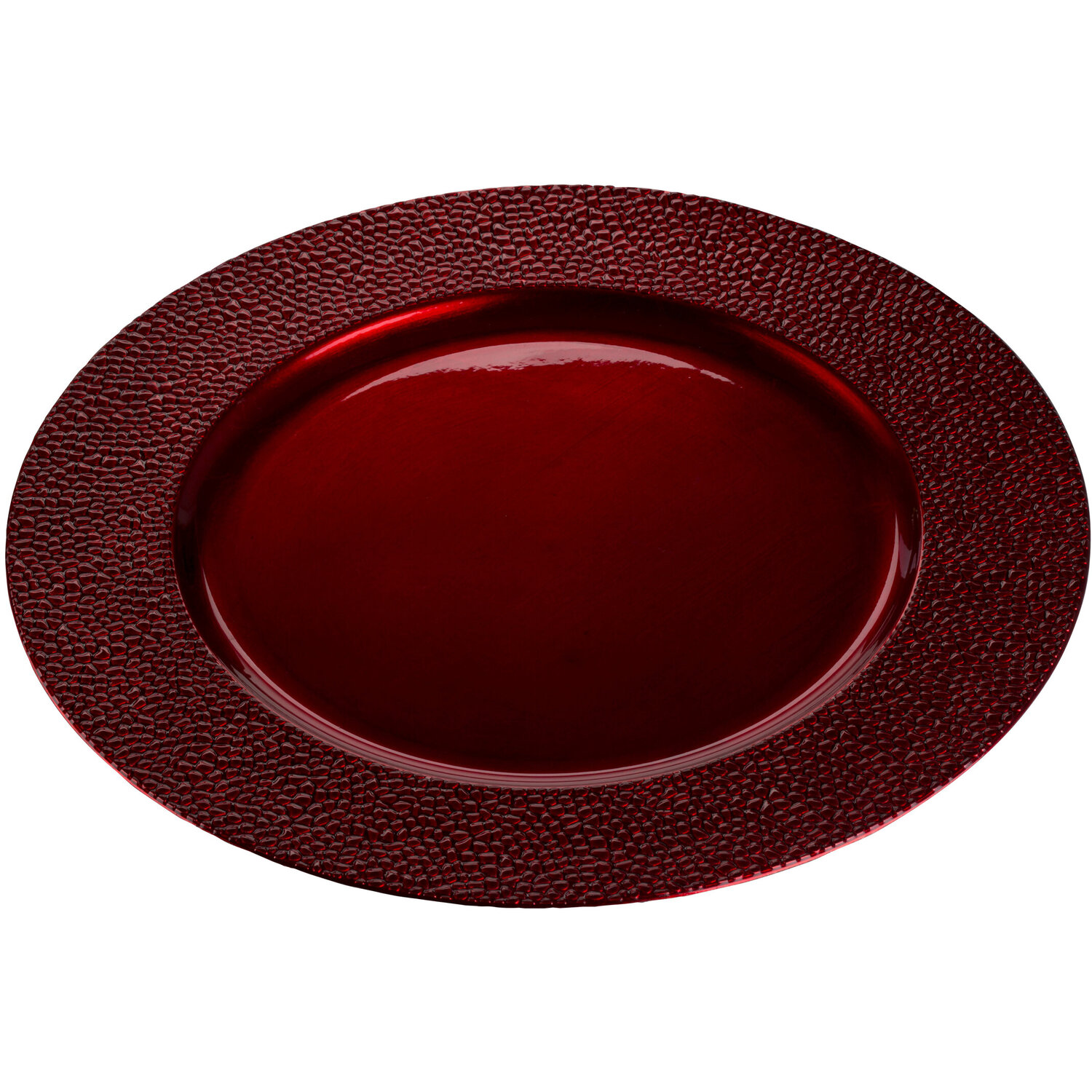 Paxton Red Pebble Effect Charger Plate - Red