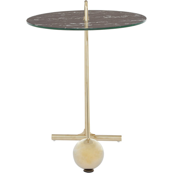 Oria Black Marble Effect Top End Table