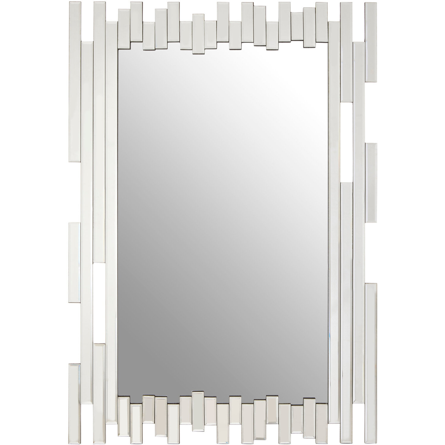 Interiors By Premier Elementary Antique Grey Wall Mirror - Silver
