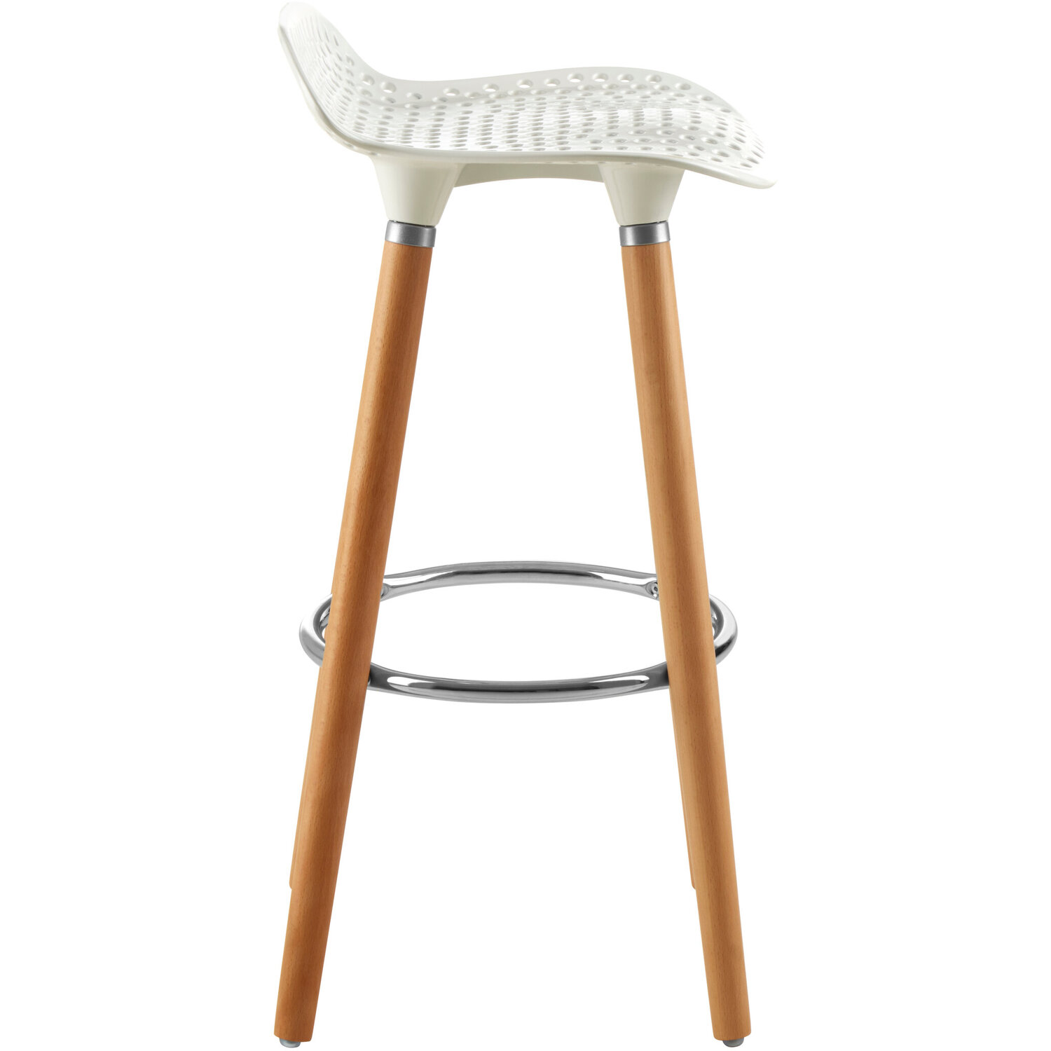 Stockholm Matte White Bar Stool - White