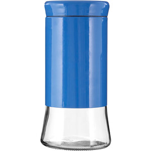Luca Blue Stainless Steel and Glass Storage Jar - 1500ml