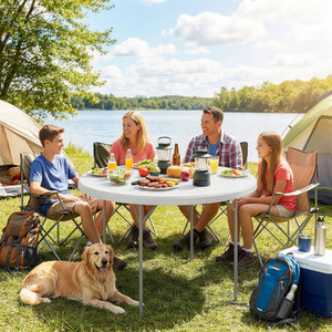 Outsunny Picnic Table Folding Heavy Duty Folding Camping Table