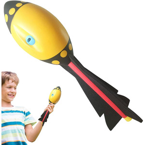Kids Foam Throwing Rocket Toy Outdoor Whistle Ball