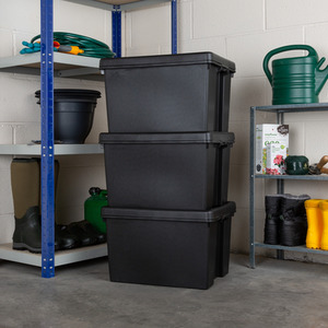 Wham Bam 3 x 45L Heavy Duty Boxes with Lids
