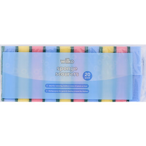 Pack of 20 Multicolour Sponge Scourers