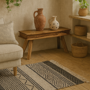 New York Sheesham Wood Dining Bench Natural