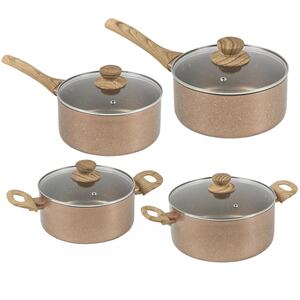 URBN-CHEF Ceramic Rose Gold Cookware Set - Set of 4