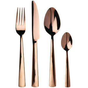 Avie Lustra 16 Piece Rose Gold Cutlery Set