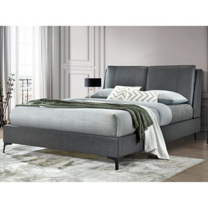 Tuscany Pillow Dark Grey Bed Frame - Kingsize