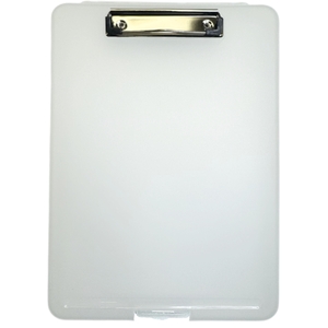 Pack of 6  A4 Clear Clipboard Box Files - Storage Filing Clip Board Case