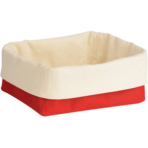 Red And Cream Folded Design Small Bread Basket